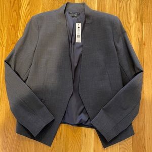 Theory Lanai Blazer Charcoal Size 12